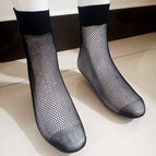 fishnet short socks small net black / free size (40.00 kg-75.00 kg