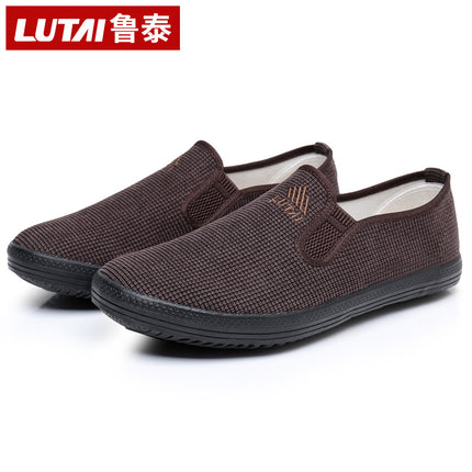 Lu Tai Old Beijing Cloth Shoes Men's Slip-on Lazy Shoes Labor Insurance Shoes Work Shoes Rubber Shoes Casual Shoes Walking Shoes