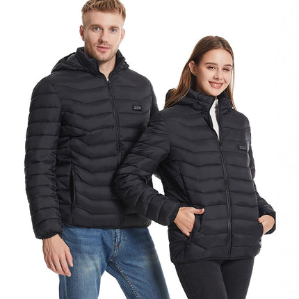 Cross-Border Exclusive Supply of Winter Four-Control Twenty-One Constant Temperature Smart Heating Jacket, Youth Casual Heating Clothing, Heated Clothing for Men and Women