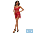 Big red bra + hip scarf / One size fits all