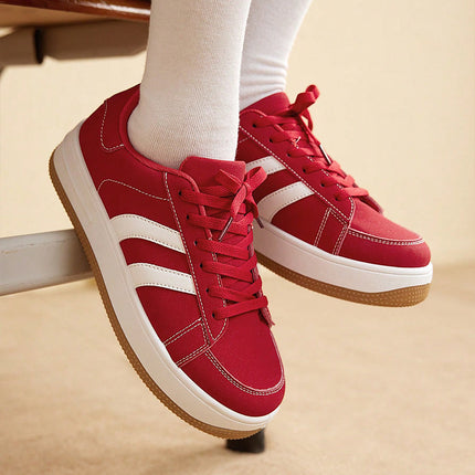 Sneakers Women's New Spring All-match Breathable Non-slip Sneakers Thick-soled Sports Casual Shoes Cross-border plus size Women's Shoes for Students