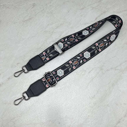 New Cross-Border Adjustable Mobile Phone Lanyard Crossbody Single Long Shoulder Strap Hanging Neck Hanging Chain Pattern Retro Webbing Bag Strap