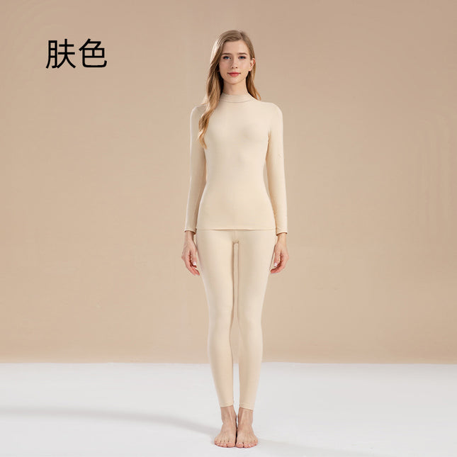 Autumn and Winter Women's Pure Cotton Thin Thermal Underwear Set 2025 New Autumn and Winter Mid-Neck Full Cotton Base Layer Thermal Sweater