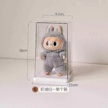 Labubu Vinyl Display Box Transparent Plush Doll Doll Hand-Made Bubble Matra Boubu Dust-Proof Storage Box