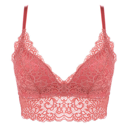 Sexy lace underwear Cassino French triangle cup without steel ring thin bra gathered bra women manufacturers wholesale