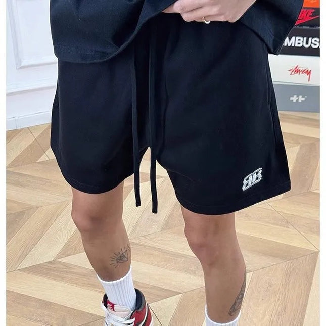 Light Gray Sports Shorts Men's Summer Youth Fitness Basketball Sports Pants American Trendy Brand Casual Three-Point Pants