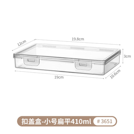 Desktop Storage Box Narrow and Long Transparent Deep Sundries Flatting Box Rectangular Gap Storage Box Storage Box