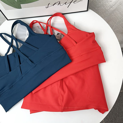 Yoga clothing suit two-piece yoga bra back sports underwear high waist hip yoga pants running suit