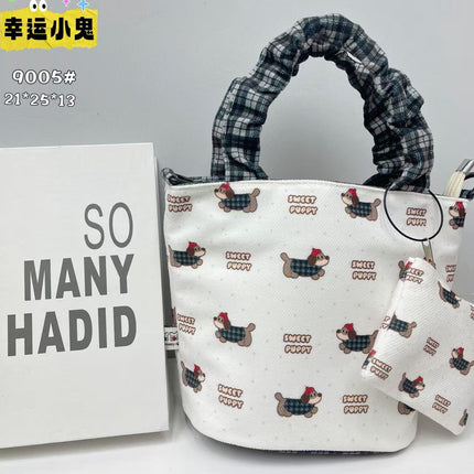 New Girls Handbag Storage Bag Cute Lunch Box Bag Handbag Mother Bag Korean Cartoon Bag Hand Bag
