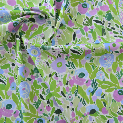 60 pts pure cotton fabric retro wind printed all cotton cloth cartoon handmade children's dress doll clothes summer flower rhyme