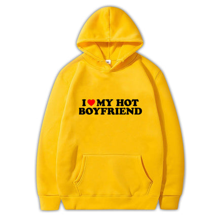 [Cross-border European Code] Divertente stampato I Love My Hot Hoodie
