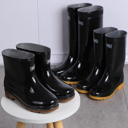 Huili 807 Rain Boots Adult PVC Rain Boots High-top Men's and Women's Water Shoes Waterproof Non-slip Beef Shoes Wear-resistant Water Boots