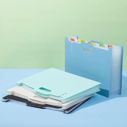 A4 Desktop Folder Organ Pack 13-layer Large Capacity Organ Pack Student Test Paper Office Data Storage Folder