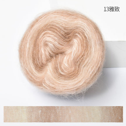 Warm color fancy gradient mohair long segment dyed mohair fine thread crochet sweater silk young mohair wool ball