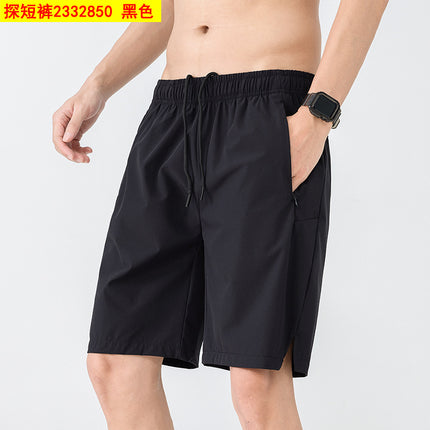 Men's Ice Silk Sports Shorts Summer Breathable Quick-Drying Thin Casual Versatile Stretch Five-Point Pants for Men 2332850