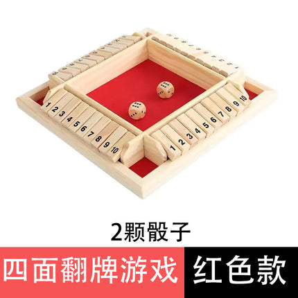 Four-sided Digital Flip Toy Family Parent-child Dice Game Four-person Interactive Party Table Game Drinkers Puzzle