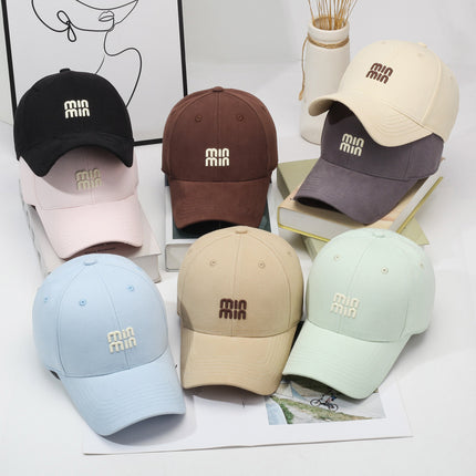Good Fit, Good-Looking Baseball Cap for Women with Small Face, Fashionable and Versatile Peaked Cap with Embroidered Letters, Casual Sun Hat