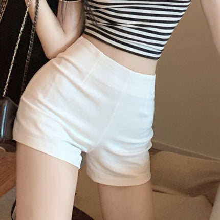 High-Waisted Suit White Ultra-Short Pants for Women 2024 Summer Anti-Exposure Safety Leggings Petite Can Be Worn Outside Hot Pants