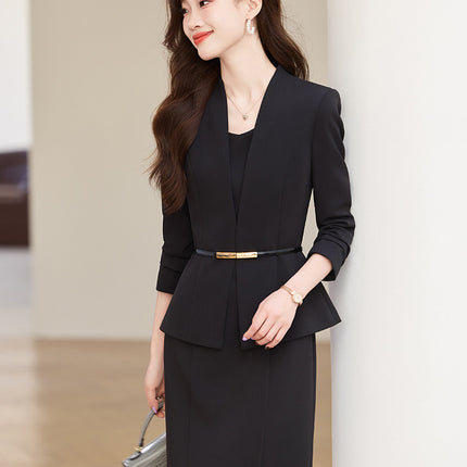 Hotel Manager Professional suit Female Autumn Temperament Long Sleeve Suit Jewelry Store Sales Department Property Consultant Work Clothes