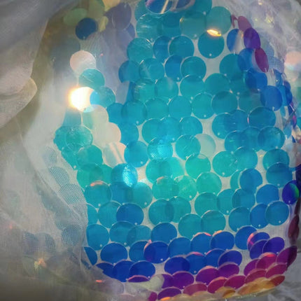Encrypted original magic color laser fish scale sequin cloth, Mermaid sequin embroidered cloth, factory direct supply spot