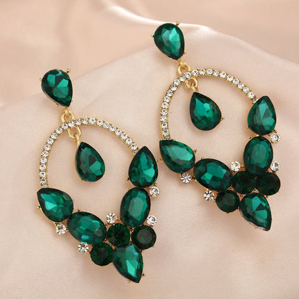Light Luxury Style Crystal Tassel Earrings for Women, Super Flash Diamond-Encrusted Long Elegant Earrings, Exquisite and Versatile Exaggerated Earrings for Ladies