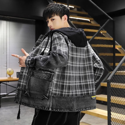 Spring and Autumn Denim Jacket Men's 2024 New Fashionable Duffy Handsome Junior Student Casual Jacket Autumn Jacket