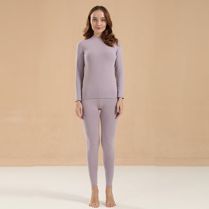 Autumn and Winter Women's Pure Cotton Thin Thermal Underwear Set 2025 New Autumn and Winter Mid-Neck Full Cotton Base Layer Thermal Sweater