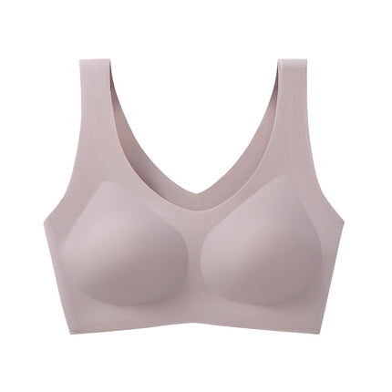 5Ut Genuine Fixed Cup Large Size Bra Without Rims for Women with Big Breasts Showing Small Breasts Seamless Cup All-In-One Vest for Women