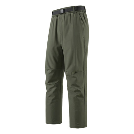 Cross-Border Detachable Fleece-Lined Softshell Pants Unisex Outdoor Fleece-Lined Thermal Softshell Pants Two-Piece Set Detachable