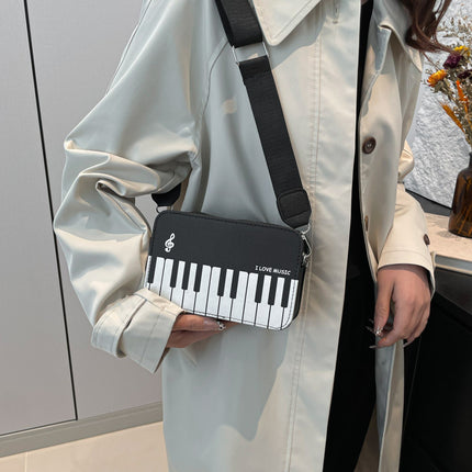 Bags Cross-Border Wholesale Personalized Piano Bags for Women 2026 New Korean Style Fashion Color-Blocking Single Shoulder Crossbody Small Square Bag