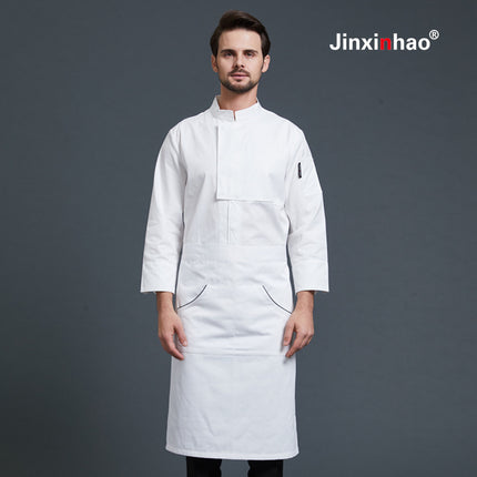 Chef's Half-length Apron Men's Waist Short Rear Kitchen Work Clothes Catering Work Uniform
