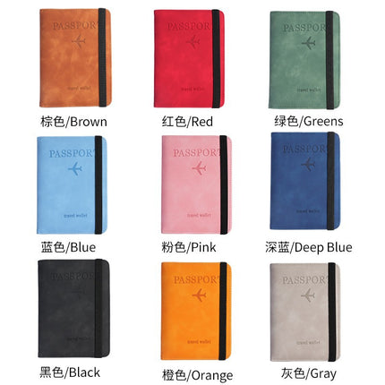 2025 Cross-border PU Leather Card Holder Passbook Holder Travelwallet Multi-function Certificate Bag Batch
