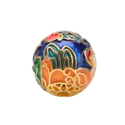 Cloisonné Oil-Dropping Cut Out Auspicious Cloud Lotus Bead Accessories Oil-Dropping Copper DIY Handmade Bracelet Necklace Jewelry Accessories