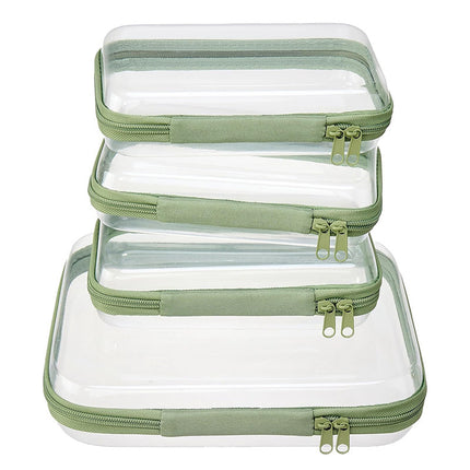 2024 Amazon PET Travel Storage Bag suit Wash Cosmetics Storage Home Zipper Toy Hard Plastic