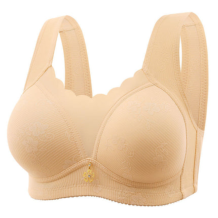 Cross-Border Export of Beautiful Back Anti-Exposure Sagging Side Breast Reduction Large Size Thin New Push-Up Women's Wire-Free Underwear