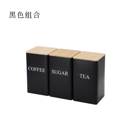 TEA,COFFEE,SUGAR Combination suit Tea Tea Coffee Candy Tinplate Box Jar Tea Bag Capsule Storage