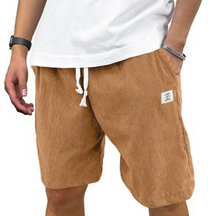 Men's Casual Sports Shorts Fitness Muscle American Quarterers Corduroy Breathable Shorts