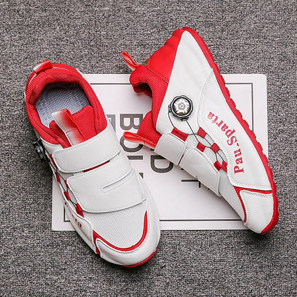 Trendy Height Increasing Men's Shoes Casual All-match Leather Mesh Mesh Breathable Factory Outlet Men's sneaker