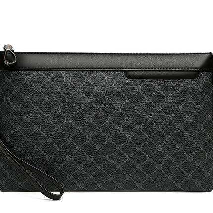 Clutch Bag Men's Large Capacity Mobile Phone Soft Leather Men's Clamp Bag New Fashion Retro Envelope Bag Clutch Bag