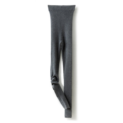 Cashmere leggings women's 100% pure cashmere autumn and winter New worsted thin stretch warm pants knitted leggings