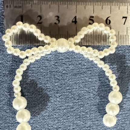 Wholesale bouquet bow jewelry imitation pearl cake decoration bow chain Valentine's Day accessories accessories decoration