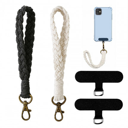 Cross-border Explosions Hand-woven Cotton Rope Mobile Phone Lanyard Bohemian Mobile Phone Chain Hanging Simple Car Keychain