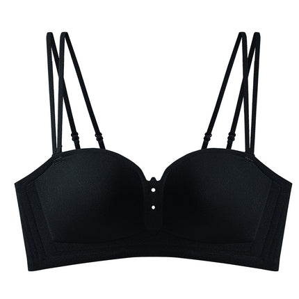 Small Chest Push-up Large No-mark Underwear Women's Upper Pocket Anti-sagging Transparent Shoulder Strap Beautiful Back Sexy Strapless Bra
