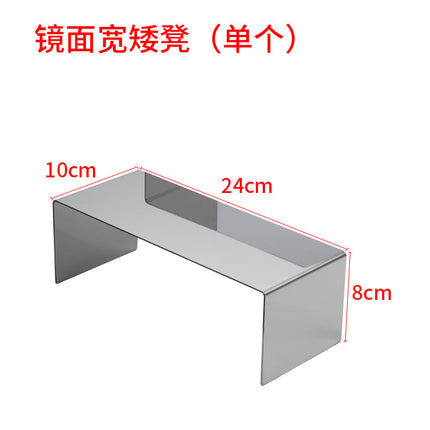 Factory direct supply stainless steel shoe rack shoe bag display shelf window shoe bag high and low display rack jewelry bracket
