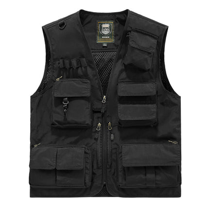 A minimum order work uniform vest custom logo emergency management communication security personnel tooling vest printing