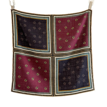 [Chinese Silk and Wool Collection] High-End Silk Wool Scarf for Women Double-Sided Printed Silk Wool Shawl Scarf