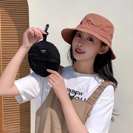 Sun Protection Fisherman Hat for Women Outdoor Mountaineering and Fishing Leisure Versatile Portable Storage Bag Thin Quick-Drying Sun Hat