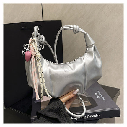 Casual Commuting Dumpling Bag Women's 2025 Summer New Trendy Fashion Shoulder Bag Pleated Relaxed Crossbody Bag