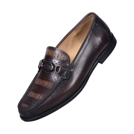 Doudou Shoes Men's Casual Loafers Breathable Shoes Genuine Leather Lazy Slip-On Winter Men's Shoes Men's Leather Shoes New Trend