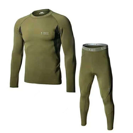 Men's Thermal Underwear Quick-Dry Winter Round Neck Anti-Static Comfortable Thickened Cold-Proof Top and Bottom Set